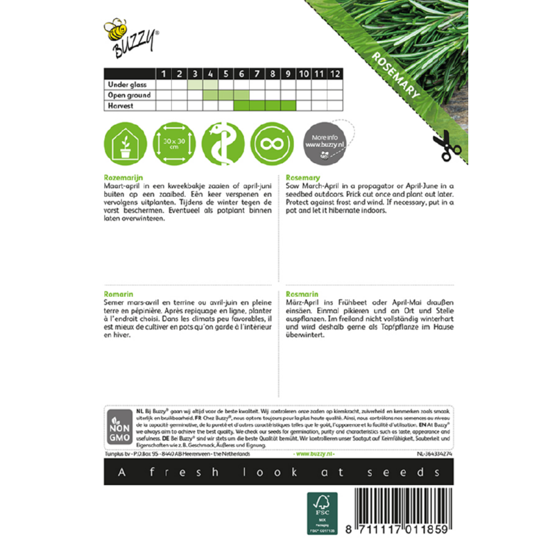 Buzzy - Rozemarijn zaden | 3 gram